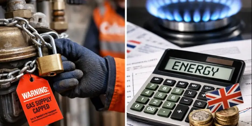 UK gas meter and Cadent engineer cap - newcomer experience